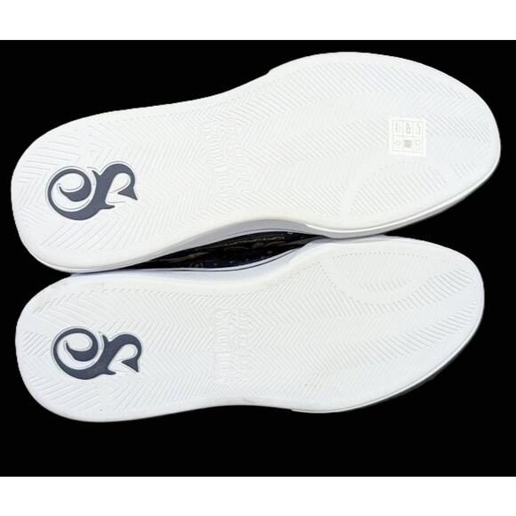 Skechers x Snoop Dogg Navy Paisley Bandana Leather Sneakers 10 - Picture 6 of 8